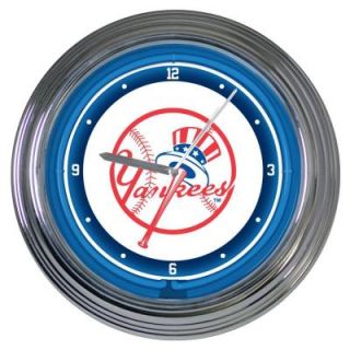 The Memory Company 15 in. MLB License New York Yankees Neon Wall Clock MLB NYY 276