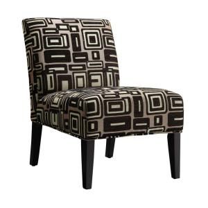 Home Decorators Collection Gray and Black Print Chaise Lounge Chair DISCONTINUED 40468F11S(3A)