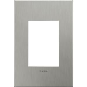 Legrand adorne 1 Gang 3 Module Wall Plate   Brushed Stainless Steel AWC1G3BS4