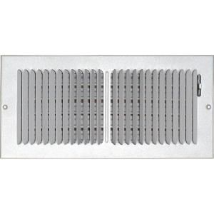 SPEEDI GRILLE 6 in. x 14 in. White Ceiling/Sidewall Vent Register with 2 Way Deflection SG 614 CW2