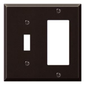 Creative Accents Steel 1 Toggle 1 Decorator Wall Plate   Antique Bronze 9AZ126