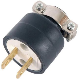 GE 15 Amp 125 Volt Heavy Duty Polarized Plug with Metal Cord Clamp 52160