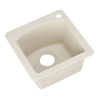 Blanco Diamond Dual Mount Composite 15x15x8 1 Hole Single Bowl Bar Sink in Biscuit 440206