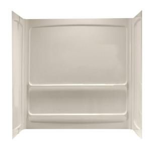 American Standard Acrylux 60 in. x 30 in. x 60 in. Three Piece Direct to Stud Tub Wall in Linen DISCONTINUED 6030Y1BW.222