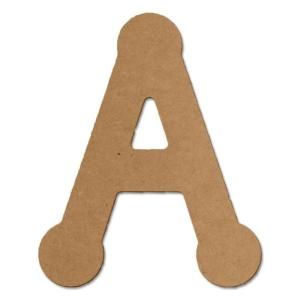 Design Craft MIllworks 8 in. MDF Bubble Wood Letter (A) 47252