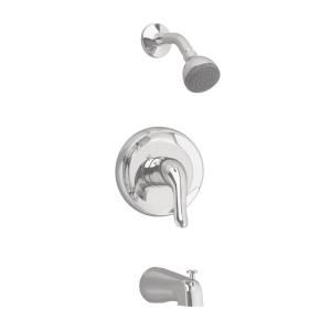 American Standard Colony Soft Bath/Shower Trim Kit with Easy Clean Showerhead and Shower Arm in Satin Nickel T675.502.295