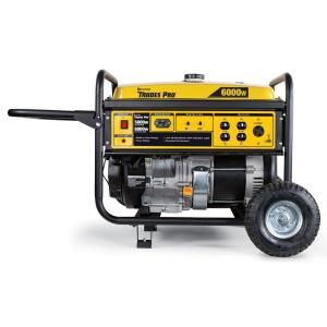 TradesPro 6,000 Watt Gasoline Powered Portable Generator 837543