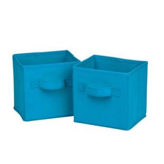 Honey Can Do 4.9 qt. Mini Non Woven Foldable Cube Bin Aqua (6 Pack) SFTZ02126