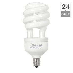 Feit Electric 60W Equivalent Soft White (2700K) Candelabra Base Spiral CFL Light Bulb (24 Pack) BPESL13TC/2/12