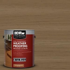 BEHR Premium 1 gal. #ST 147 Castle Gray Semi Transparent Weatherproofing Wood Stain 507701