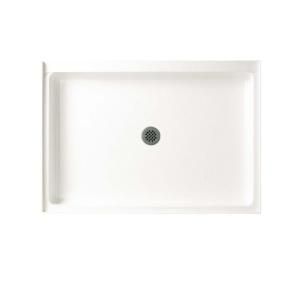 Swanstone 34 in. x 54 in. Solid Surface Single Threshold Shower Floor in White SF03454MD.010
