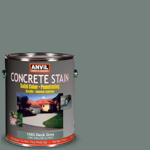 ANViL 1 gal. Deck Grey Acrylic Solid Color Interior/Exterior Concrete Stain DISCONTINUED 4460
