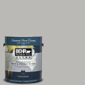 BEHR Premium Plus Ultra 1 Gal. #PPU18 11 Classic Silver Satin Enamel Interior Paint 775001