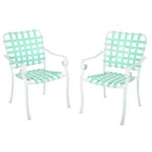 Hampton Bay Summerville Turquoise Patio Dining Chair (2 Pack) DISCONTINUED FSS61118AF Turq.