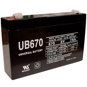 UPG SLA 6 Volt F1 Terminal Battery UB670