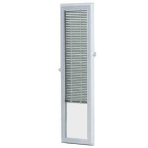 ODL 8 in. x 36 in. Add On Enclosed Aluminum Blinds in White for Steel Fiberglass Sidelights with Raised Frame Around Glass BWM83601