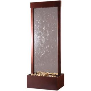 Bluworld of Water 48 in. Floor Fountain Clear Glass and Center Mounted Dark Copper Frame GF4WG