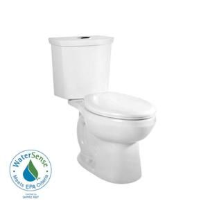 American Standard Cadet 3 Right Height 2 piece 1.0/1.6 GPF Dual Flush Elongated Toilet in White 3380.216ST.020