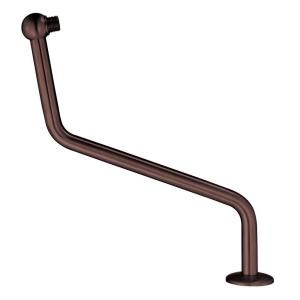 Danze 13 in. S Shaped Shower Arm with Flange in Oil Rub Bronze D481116RB