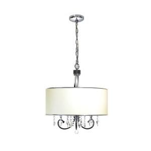 Marquis Lighting 3 Light Ceiling Polished Chrome Incandescent Chandelier CLI QU7153 301 PC WH