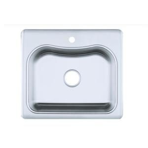 KOHLER Staccato Self Rimming Stainless Steel 25x22x8.3125 1 Hole Single Bowl Kitchen Sink K 3362 1 NA