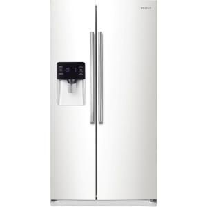 Samsung 24.5 cu. ft. Side by Side Refrigerator in White RS25H5121WW