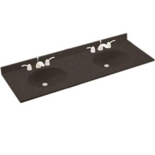 Swanstone Chesapeake 61 in. Solid Surface Double Basin Vanity Top with Bowl in Canyon CH2B2261 124