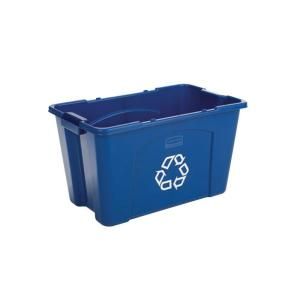 Rubbermaid Commercial Products 18 gal. Blue Recycling Bin RCP 5718 73 BLU