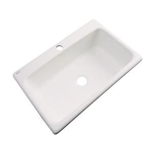 Thermocast Manhattan Drop in Acrylic 33x22x9 in. 1 Hole Single Bowl Kitchen Sink in Almond 48102