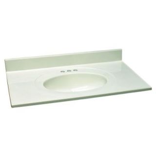 Design House 31 in. W Cultured Marble Vanity Top with White on White Bowl 551168