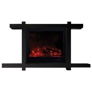 Yosemite Home Decor Asian Zen 72 in. Electric Fireplace in Black DISCONTINUED DF EFP184B