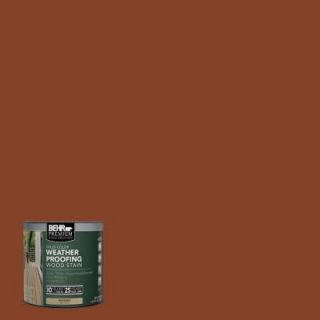 BEHR Premium 8 oz. #SC142 Cappuccino Solid Color Weatherproofing Wood Stain Sample 501316