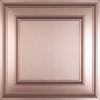 Ceilume Cambridge Faux Copper 2 ft. x 2 ft. Lay in or Glue up Ceiling Panel (Case of 6) V3 CAMB 22CBR