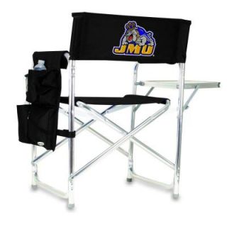 Picnic Time James Madison University Black Sports Chair with Digital Logo 809 00 179 814