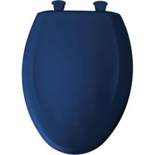 BEMIS Slow Close STA TITE Elongated Closed Front Toilet Seat in Colonial Blue 1200SLOWT 364