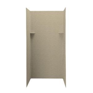 Swanstone Tangier 36 in. x 36 in. x 72 in. Three Piece Easy Up Adhesive Shower Wall in Prairie DK 363672TN 122