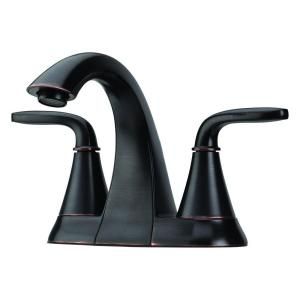 Pfister Pasadena 4 in. Centerset 2 Handle High Arc Bathroom Faucet in Tuscan Bronze F 048 PDYY