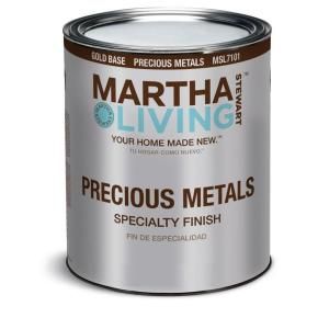 Martha Stewart Living 1 Qt. Gold Semi Gloss Precious Metals Specialty Finish MSL7101 04