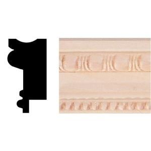 House of Fara 3/4 in. x 1 1/2 in. x 8 ft. Basswood Chair Rail/Wainscot Cap/Picture Frame Moulding 102U