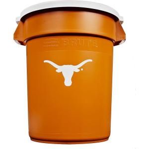 Rubbermaid Commercial Products NCAA Brute 32 gal. University of Texas Trash Container with Lid 1853497