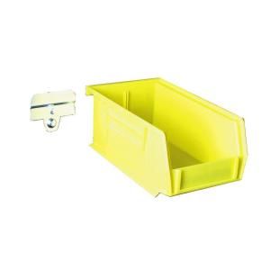 Triton Products LocBin 7 3/8 in. L x 4 1/8 in. W x 3 in. H Yellow Polypropylene Hanging Bin and BinClip Kits (24 Count) BK220