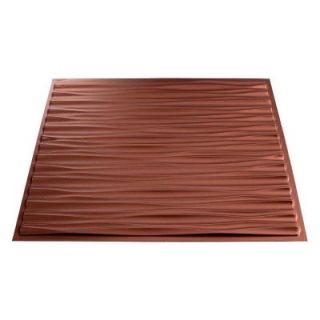 Fasade 4 ft. x 8 ft. Dunes Horizontal Argent Copper Wall Panel S71 10