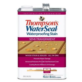 Thompsons WaterSeal 1 gal. Semi Transparent Harvest Gold Waterproofing Stain TH.042811 16