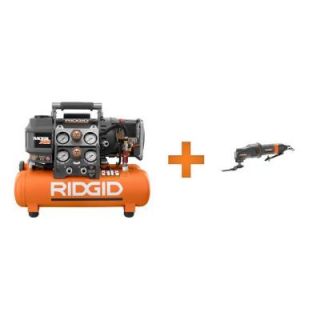 RIDGID Tri Stack 5 Gal. Compressor and Pneumatic JobMax Combo Kit OF50150TS R9020PNK