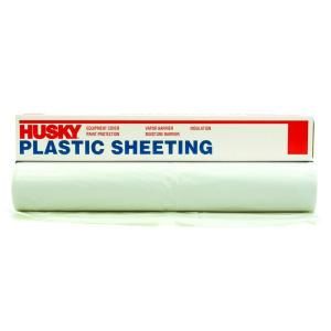 Husky 100 ft. x 12 ft. White 4 mil Flame Retardant Plastic Sheeting CFFR0412
