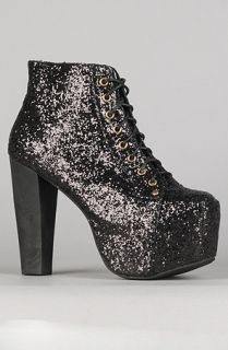 Jeffrey Campbell The Lita Shoe in Black Glitter