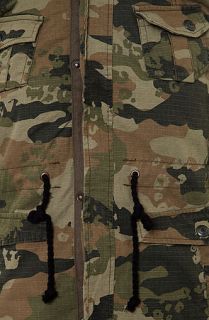 Volcom Parka The Trip Military in Camo Green