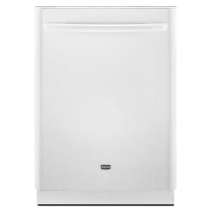 Maytag JetClean Plus Top Control Dishwasher in White with Stainless Steel Tub and Steam Cleaning MDB8959SBW