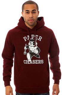 Crooks and Castles Sweatshirt Paper Chasers Hoody in Burgundy