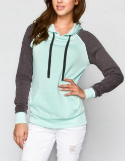 Color Block Womens Hoodie Mint In Sizes Small, X Large, Large, Medium